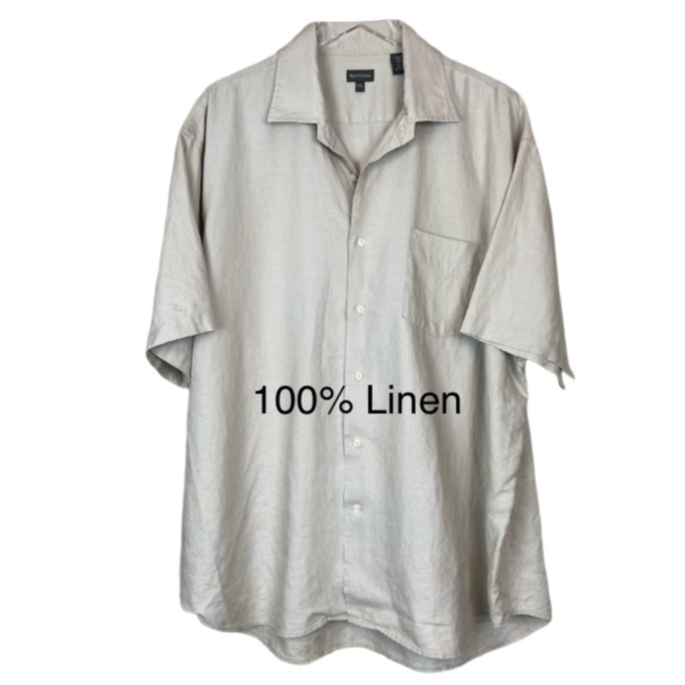 100% Linen Button Front Shirt- Henry Cotton’s